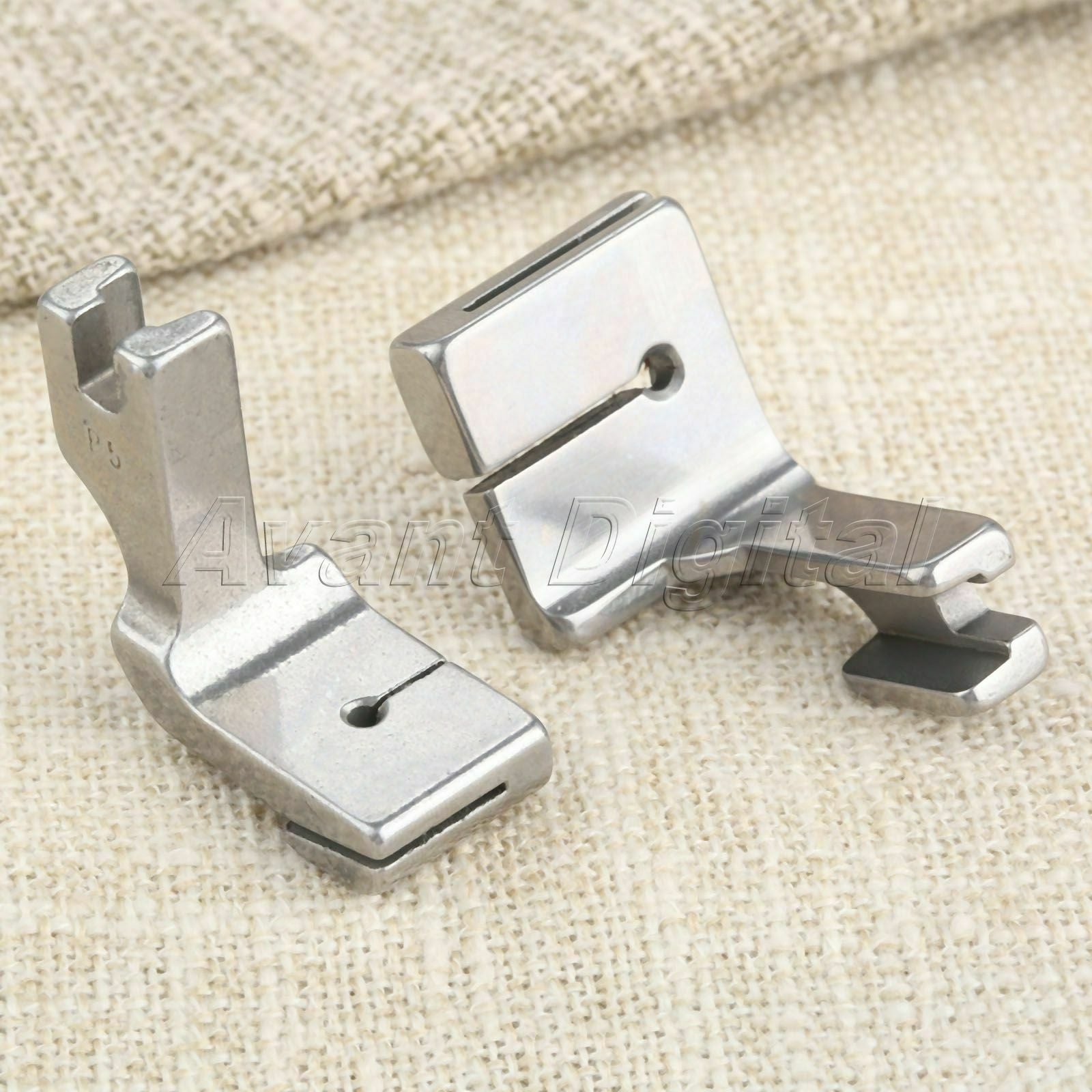 2Pcs P5+P5W Wrinkled Presser Foot Feet Steel f Industrial Flatcar Sewing Machine