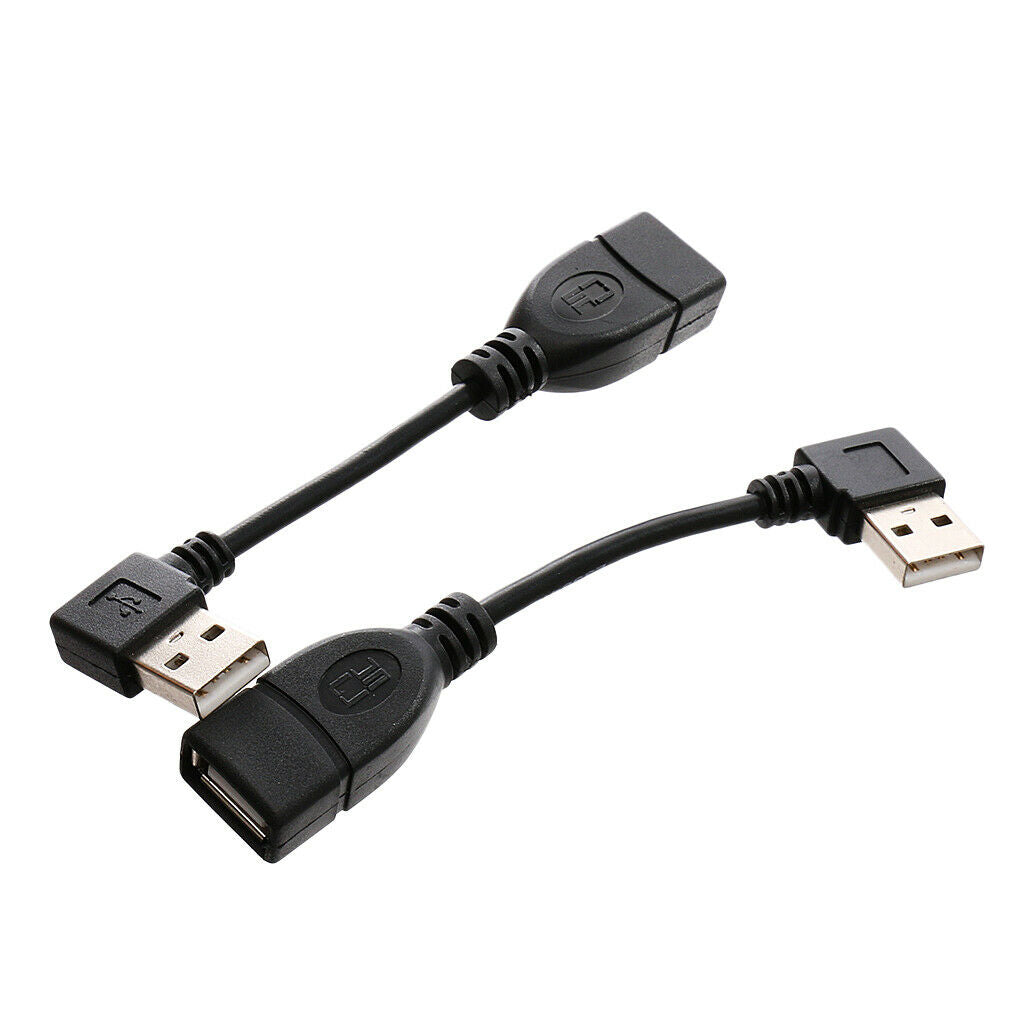 USB 2.0 A Male To Female Angle 90 Degree Extension Adapter Converter Cable