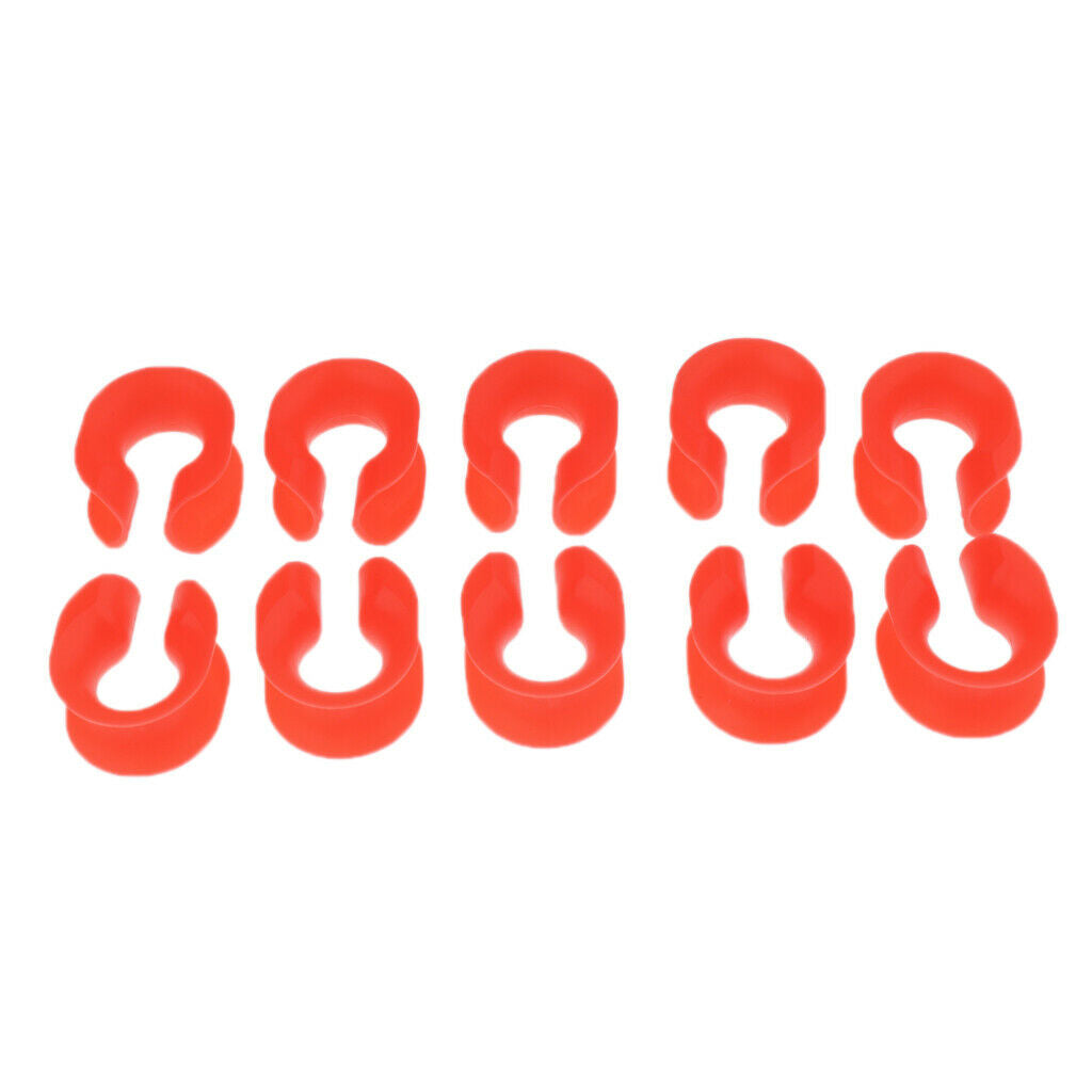 10pcs Plastic Roping Rope Protective Cover Loop Free Orange
