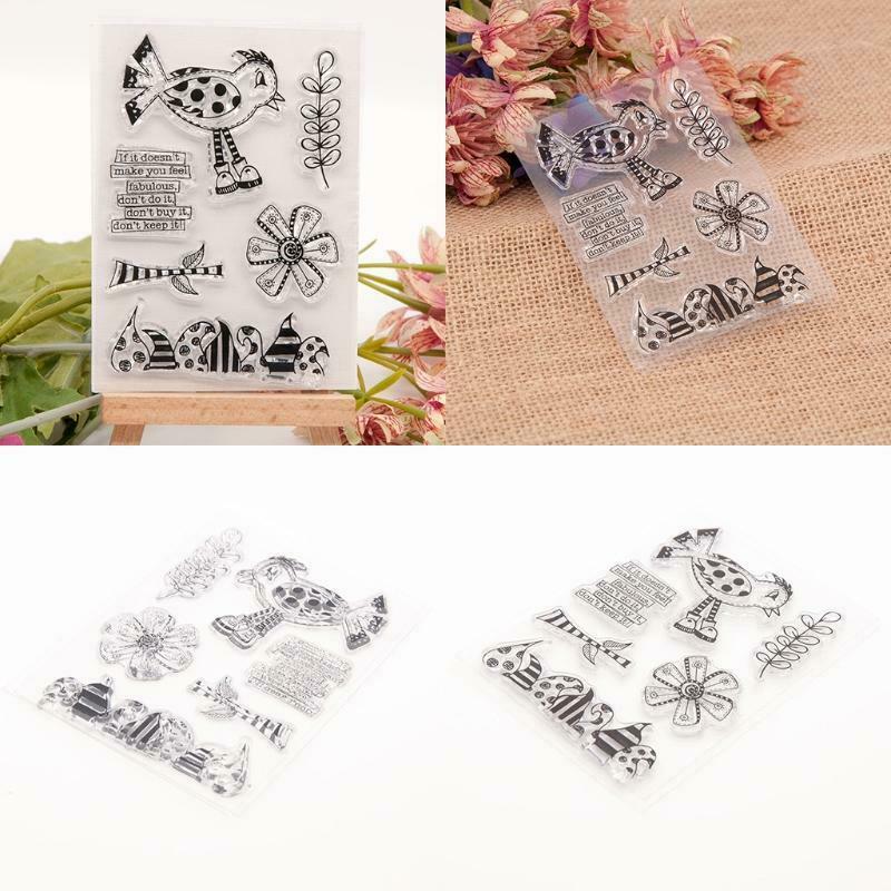 Bird Silicone Clear Seal Stamp DIY Scrapbooking Embossing Photo Album Card Decor