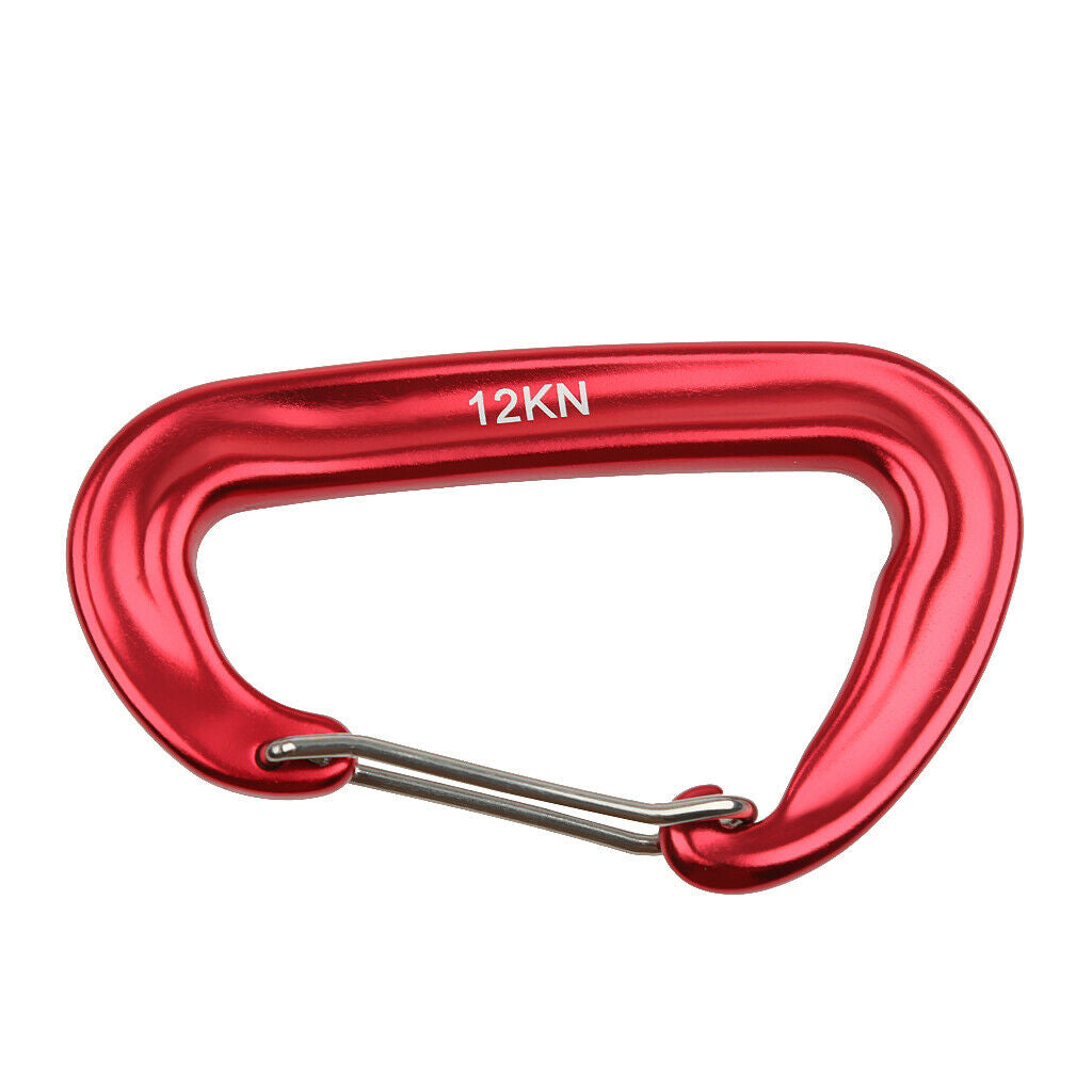 2pcs 12KN Aluminum Spring Clip Carabiner For Climbing