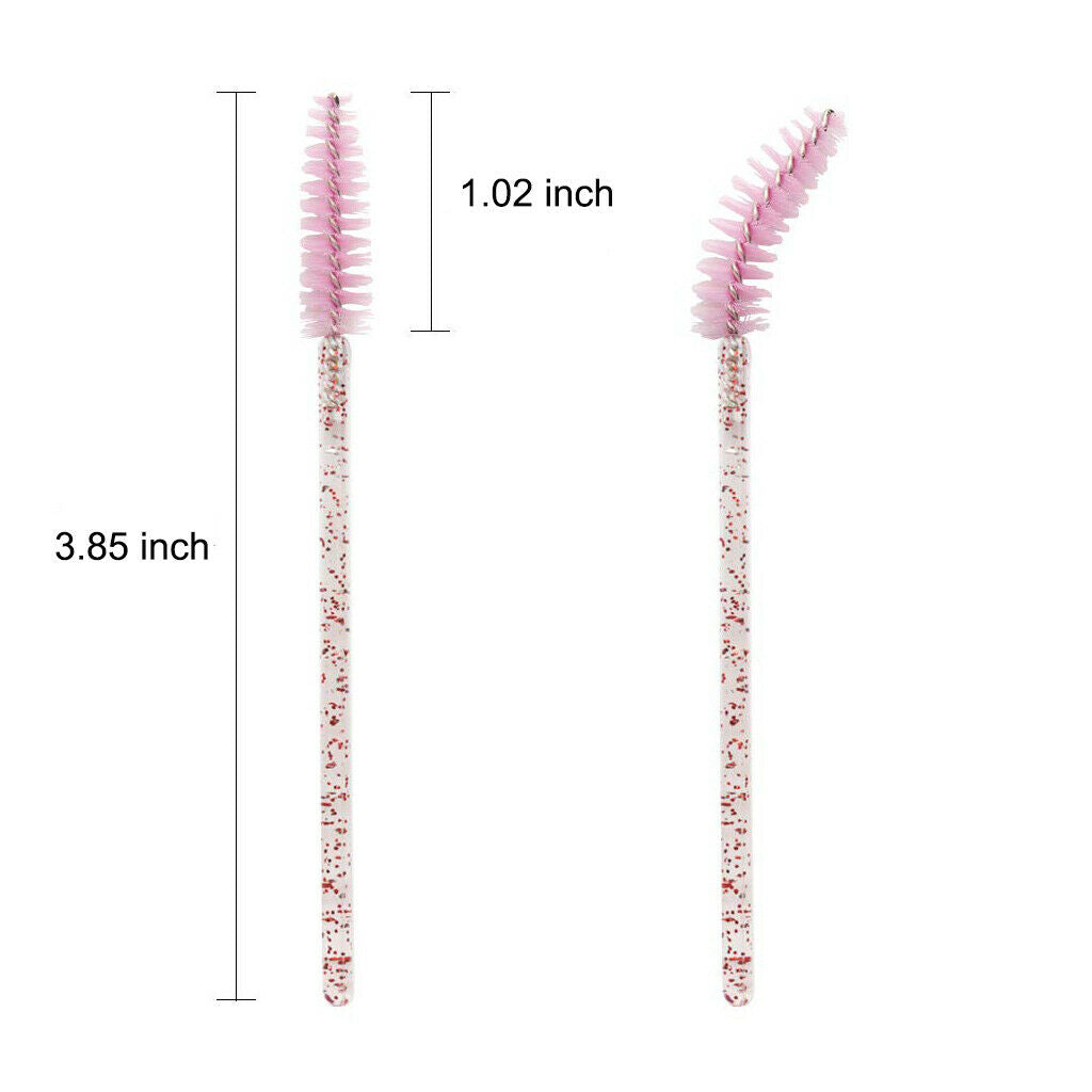 Lot 100 Eyelash Brushes Crystal Rod Eye Lash Extension Applicator Grafting Tool