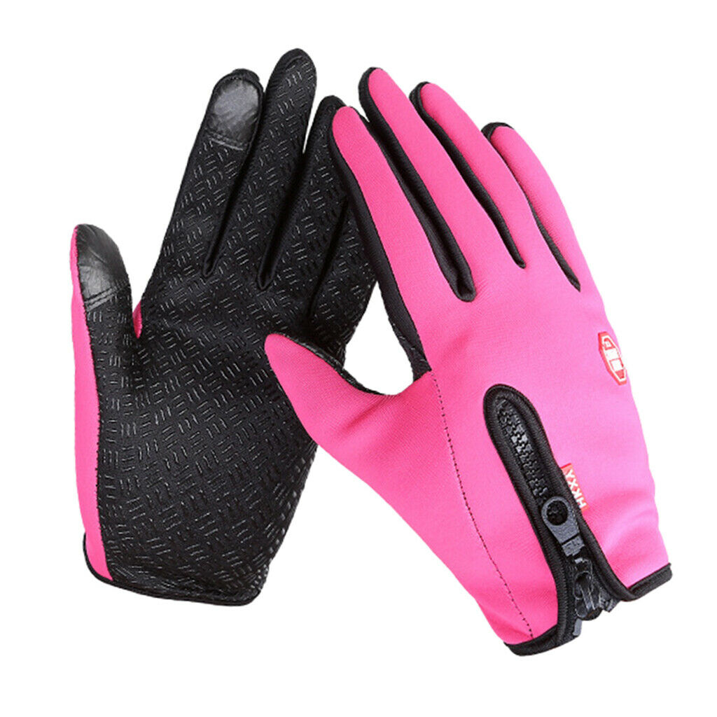 Thermal Windproof Waterproof Winter Gloves Touch Screen Mittens Pink XL