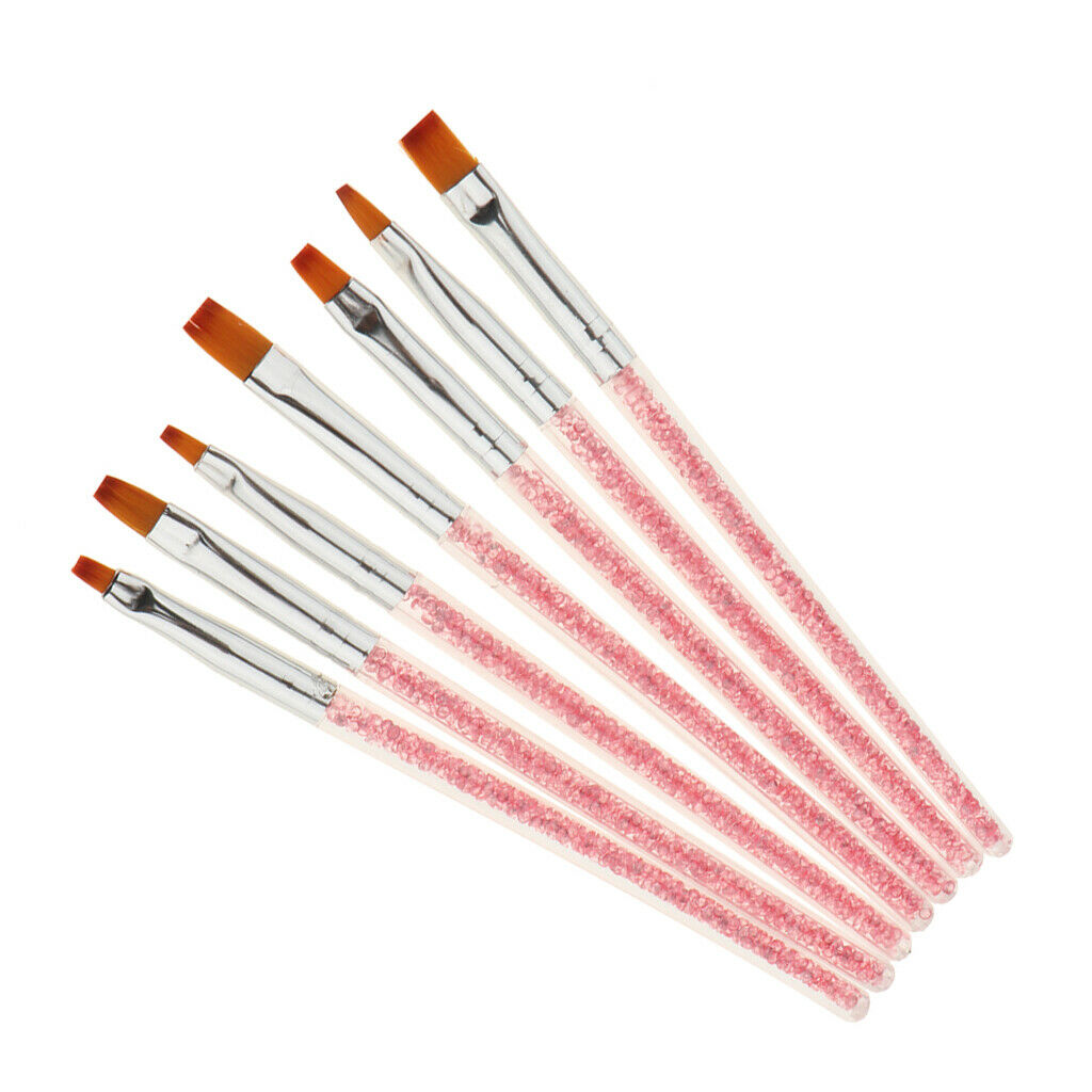 7-piece nail brush set for UV gel and acrylic fingernails nail art -