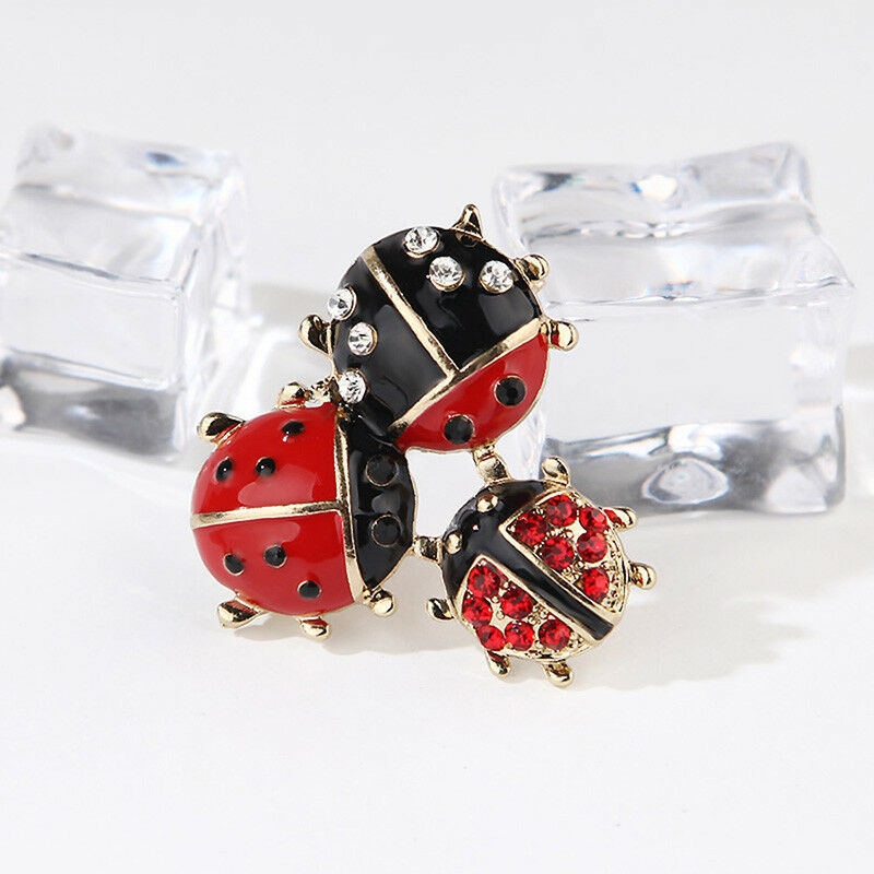 Enamel Insect Crystal Rhinestone Collar Brooch Pins Jewelry Gift Wedding Brid Qx
