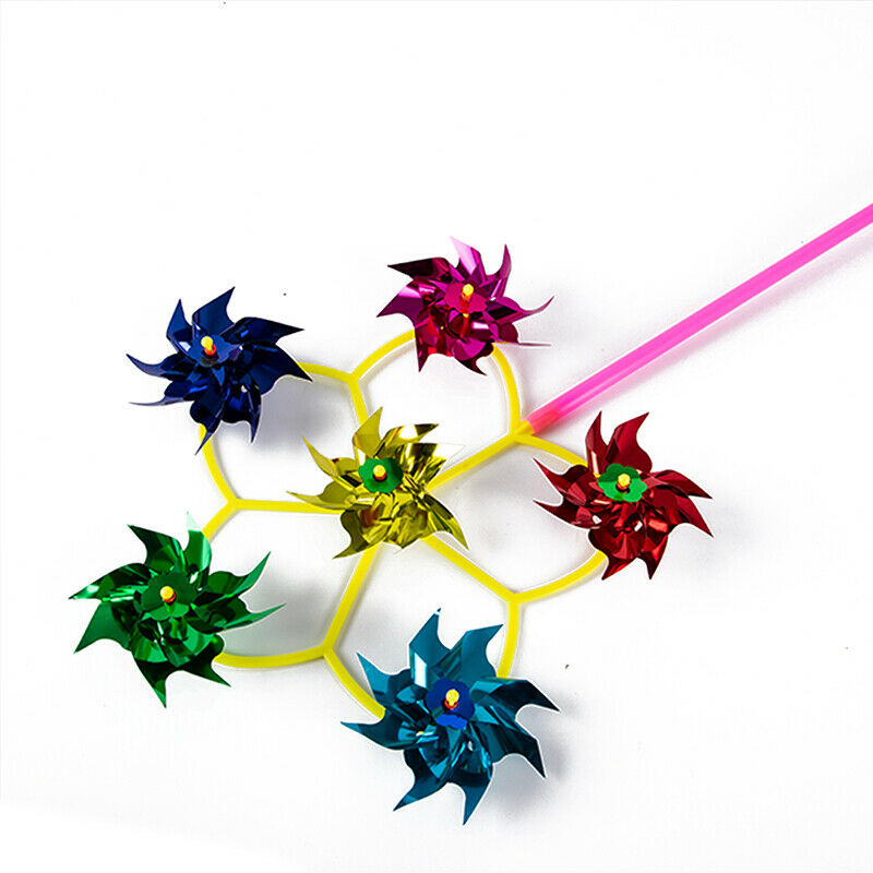 Colorful DIY Sequins Windmill Wind Spinner Home Garden Yard Decoration Ki.l8