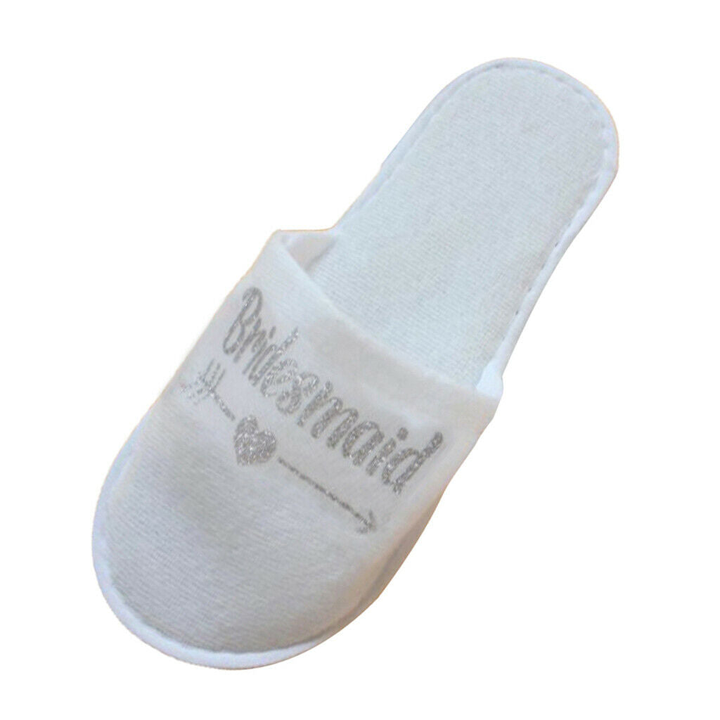 5 Pair Bridal Wedding Soft Bridesmaid Closed Toe Disposable Home Slippers