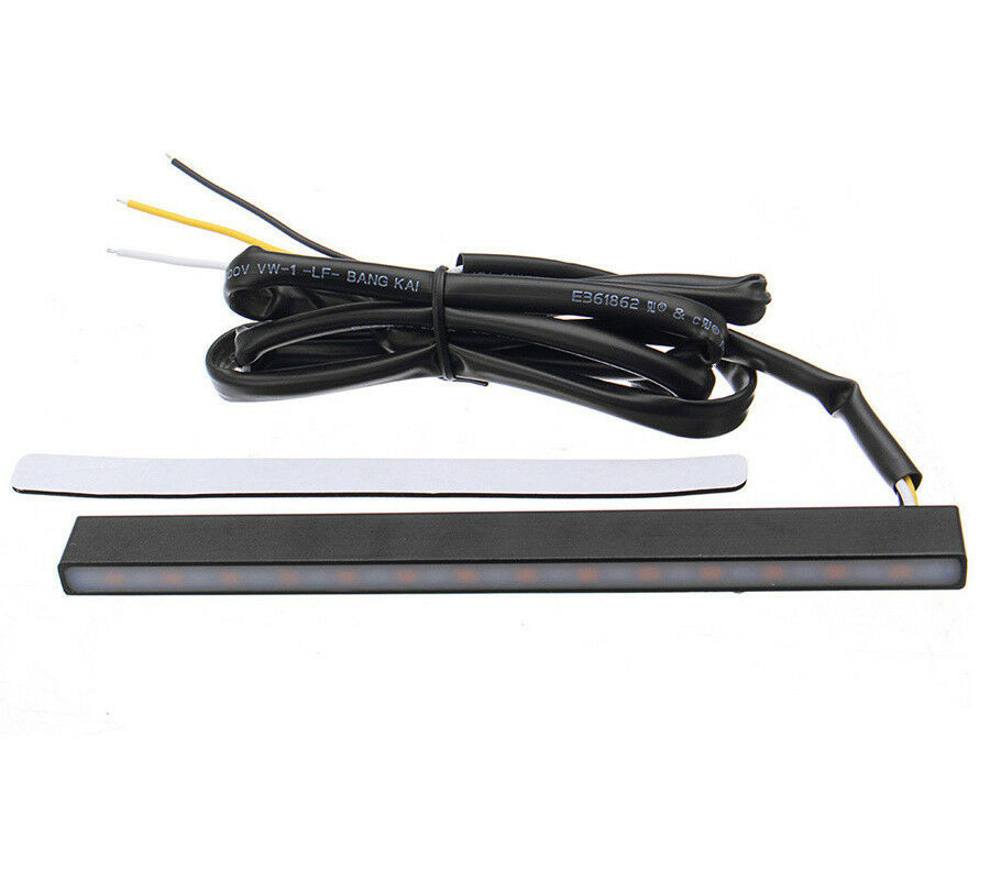 2x Red/Amber 29 LED Aluminium Car Brake Stop Light DRL+ Flowing Turn Signal Lamp