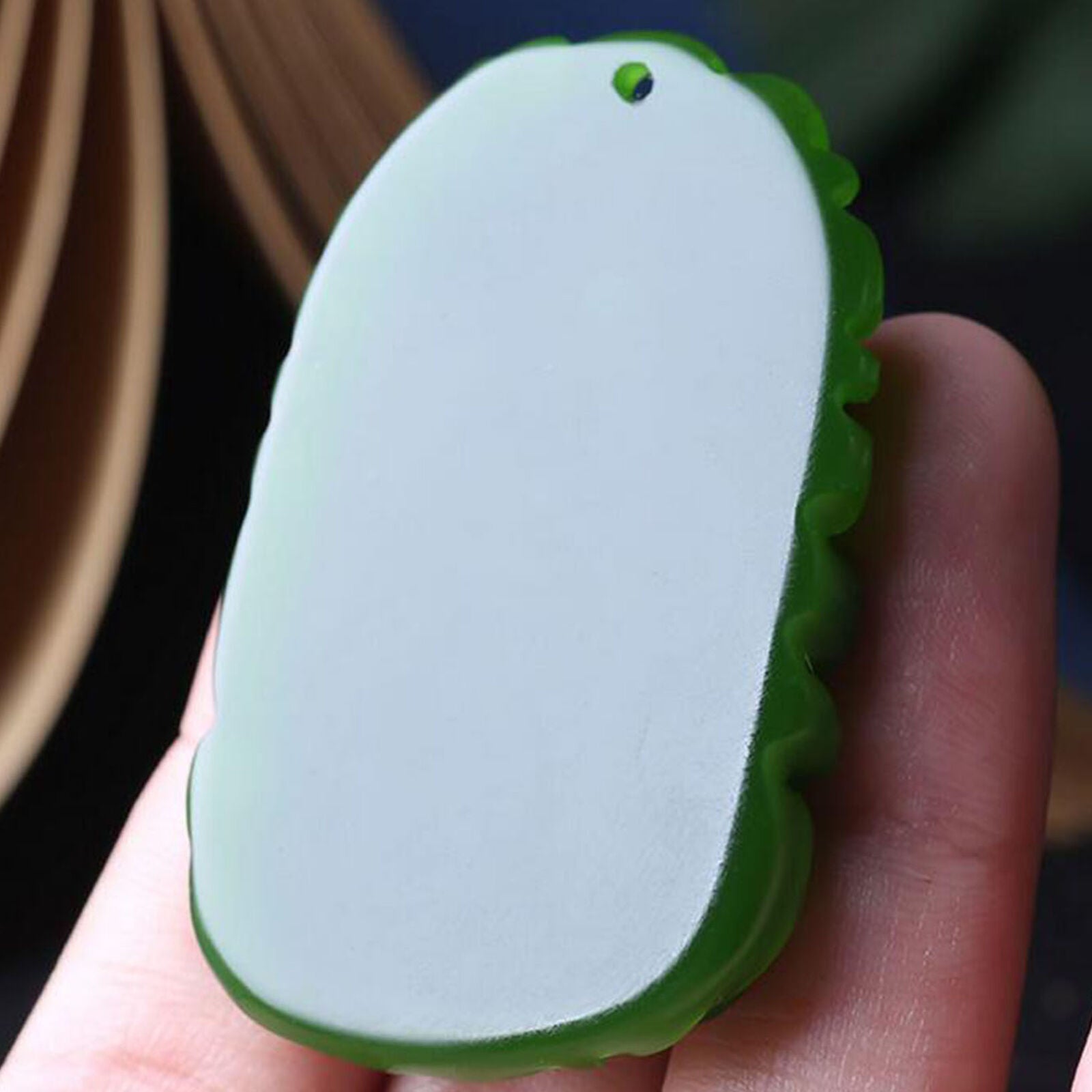 Burmese Grade A Jadeite Jade Dragon Pendant Necklace