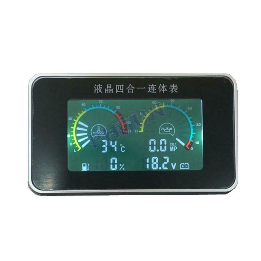 4 In 1 Digital LCD Car Truck Water Temperature Gauge/Oil Pressure/Fuel/Volmeter