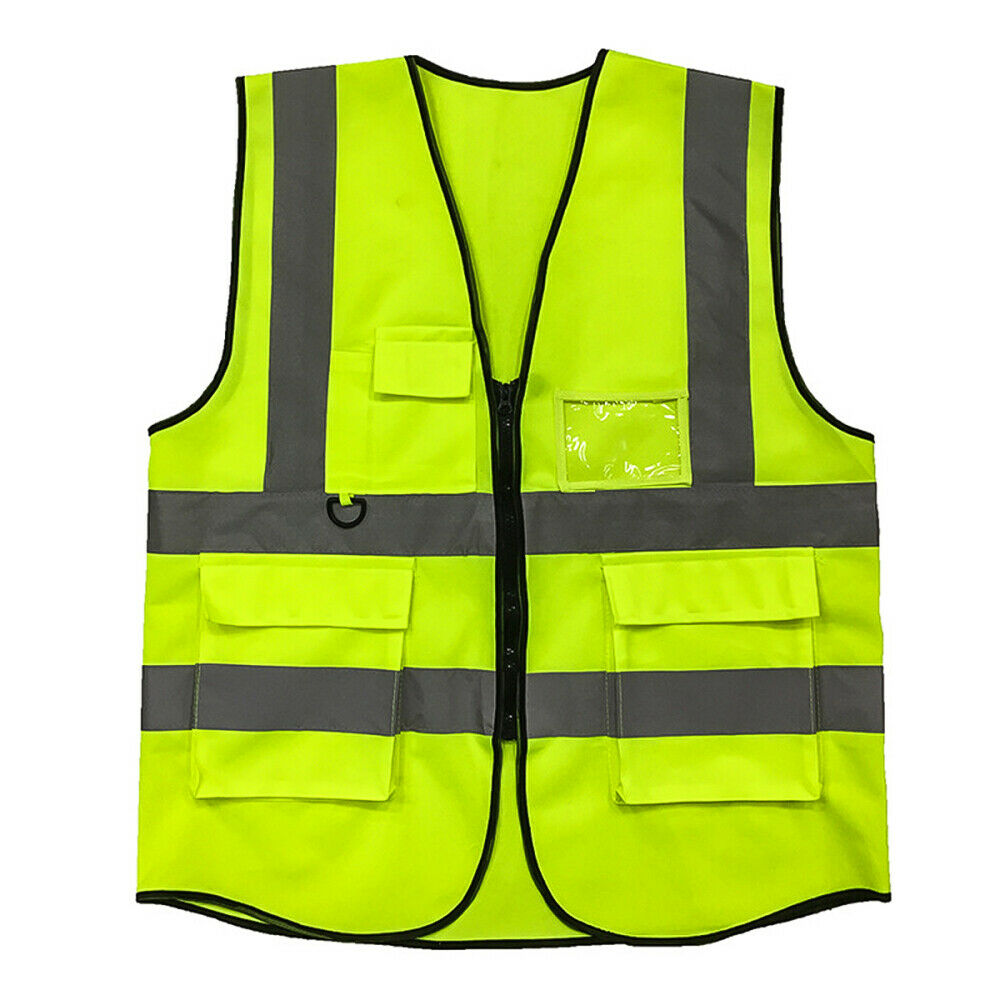 Multi Pockets High Visibility Reflective Safety Vest Workwear Safety Waistcoat
