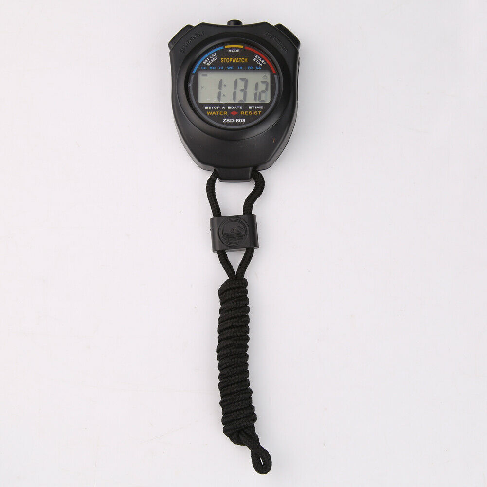 New Digital Running Timer Chronograph Sports Stopwatch Counter with Strap