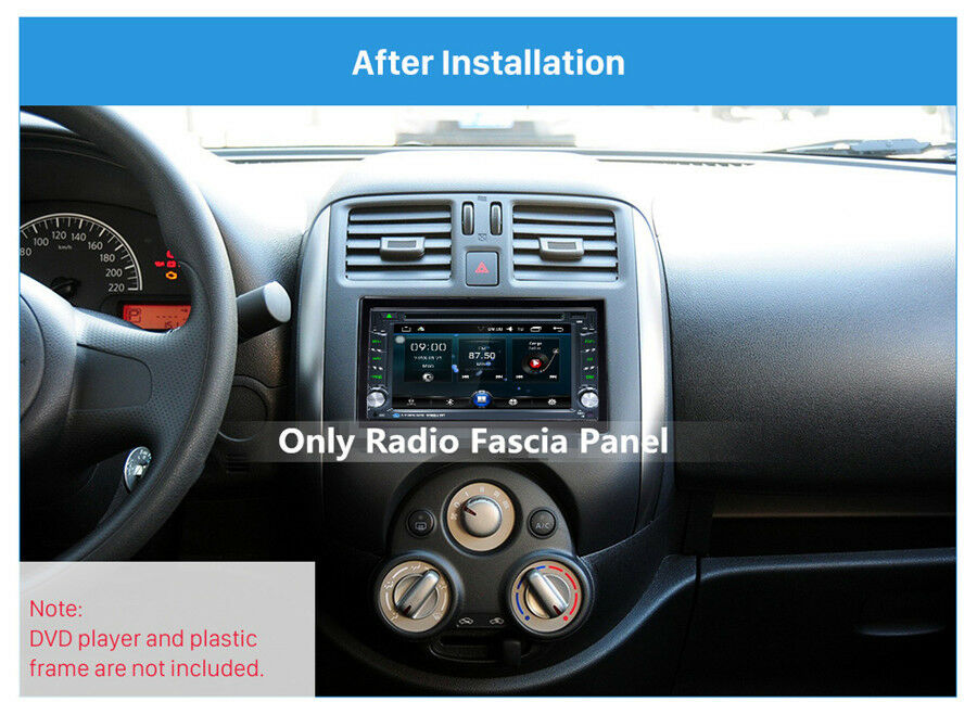 Metal Mounting Frame Install Dash Trim Kit Fascia For 2 Din Car Radio DVD Player