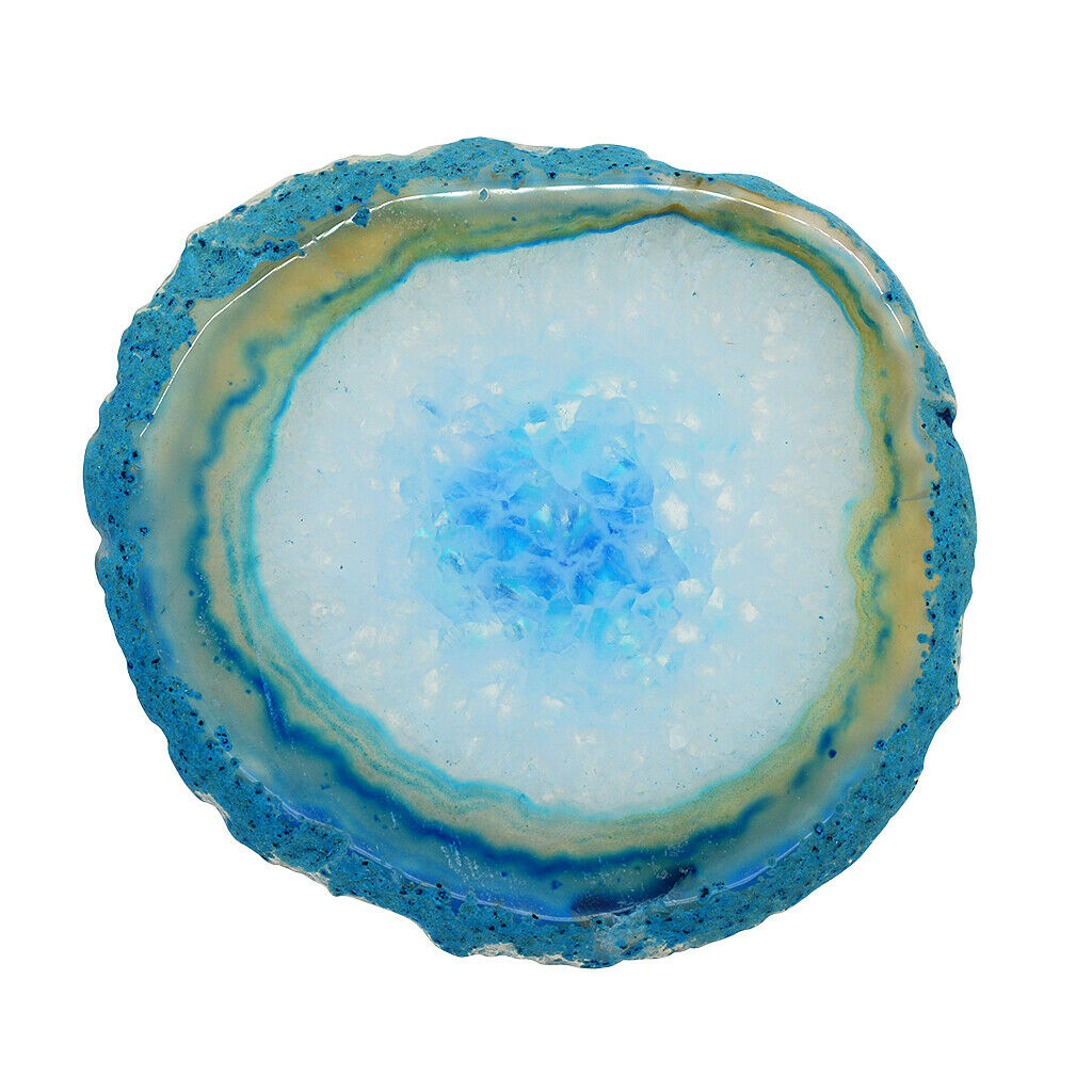 Navyblue 60-80mm Agate Quartz Crystal Slice Coaster Jewelry Making Supplies
