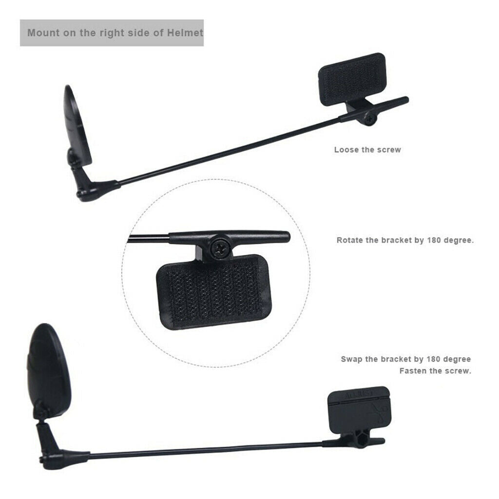 2x Bike Rear View Helmet Mirror Safety  Cycle Rearview Mirror