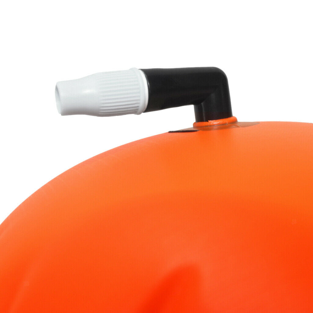 Highly Visible Orange Swim Bubble Buoy Swimming Tow Float For Open Water