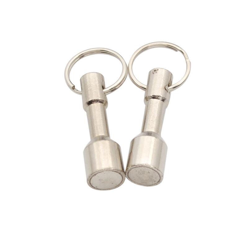 1 Pair Ndfeb Magnet Key Chain Keyring Portable Magnetic Pendant Accessory Gift
