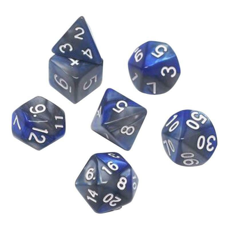 7Pcs Colorful Acrylic Multi-faceted Dice DIY Gameing Dice Polyhedral Shape