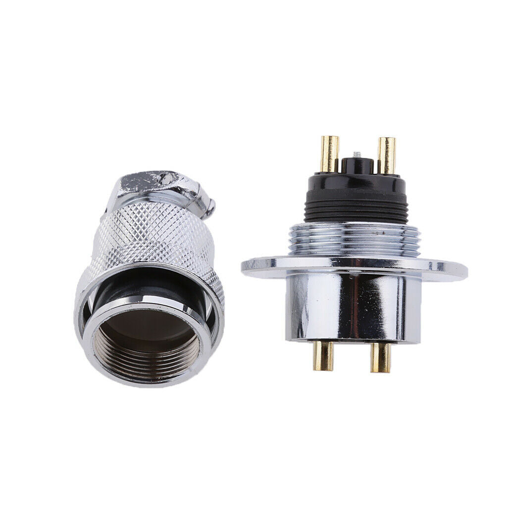 2X New Brand Waterproof 25mm 2 Pole 12-24 Volt Deck Plug / Connector / Outlet