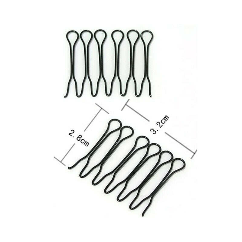 Womens Fashion Black Bangs Hair Clips Comb Hairpin Stretchable Hair Styling Tool