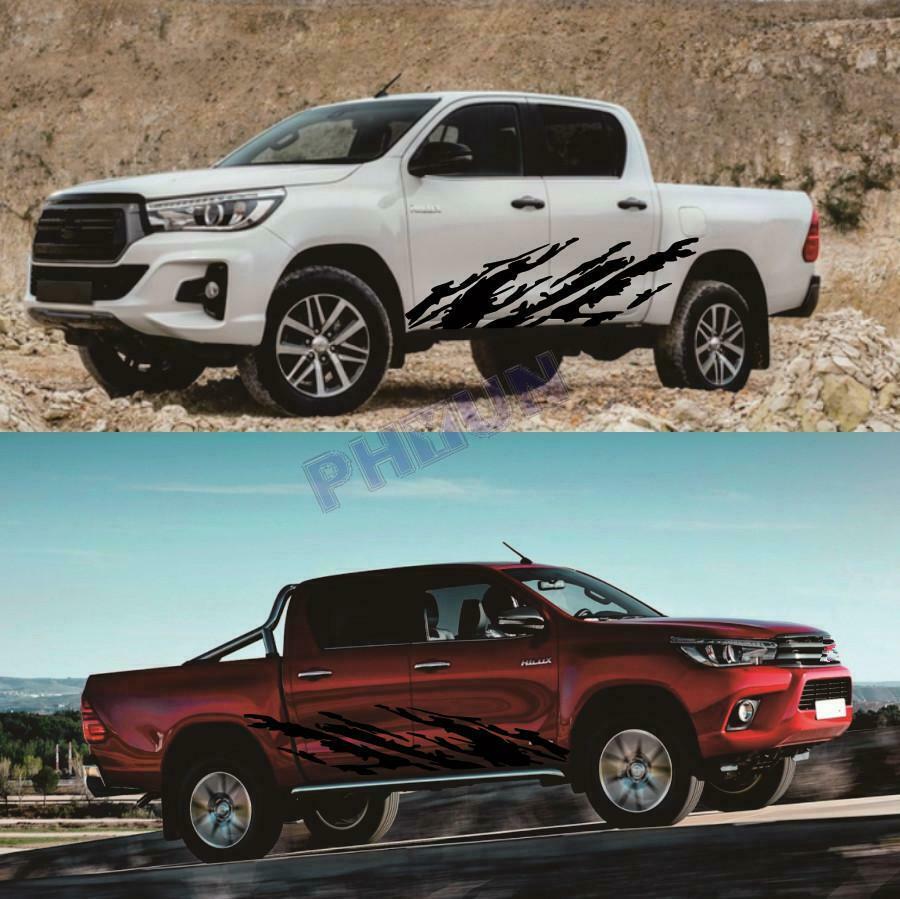 2x Car Body Stickers Graphics Black Mud Splash Style For Truck off-road Pickup
