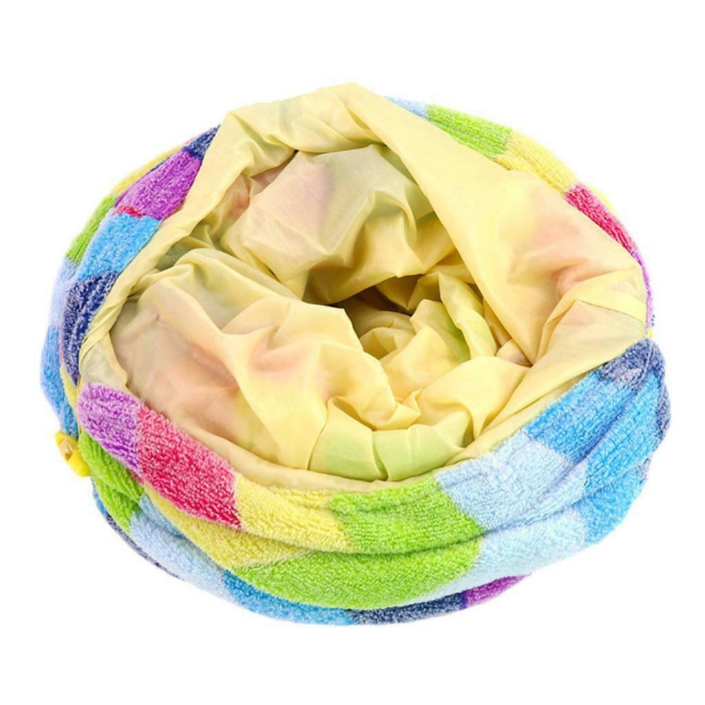 Collapsible Rainbow Cat Crinkle Play Tunnel Tube Pet Entertainment Toys