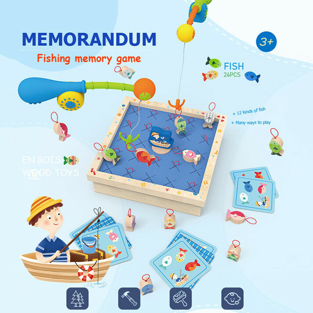 Board Fishing Game Set Educational Kid Math Toys for Kids Toddlers Gifts