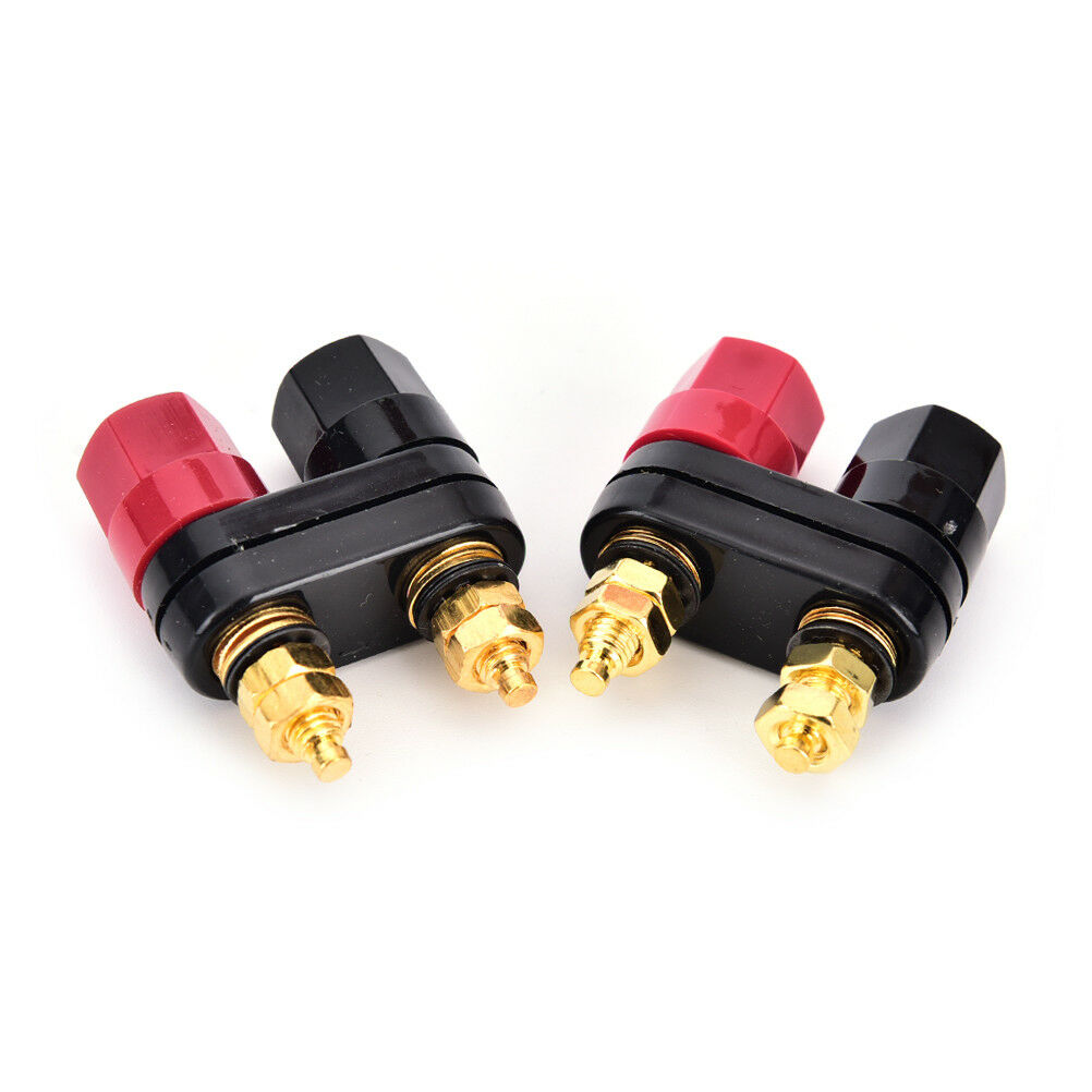 2pcs banana plugs couple terminals red black connector amplifier binding post SJ