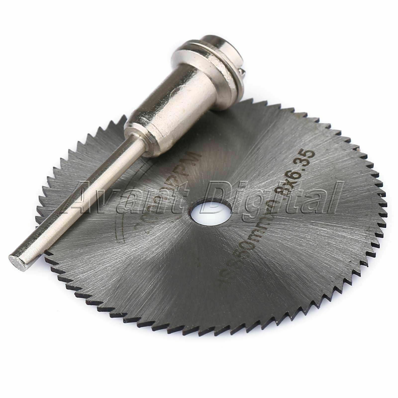 50mm HSS PVC ABS Plastic Wood Saw Blade Cut-Off Cutting Wheel Disc Mandrel New