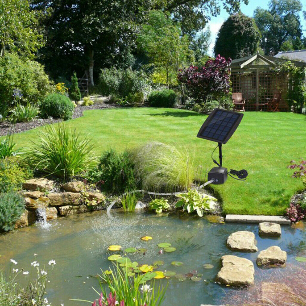 Solar Pond Air Stone Aerator Solar Water Pump Oxygenator for Fish Tank