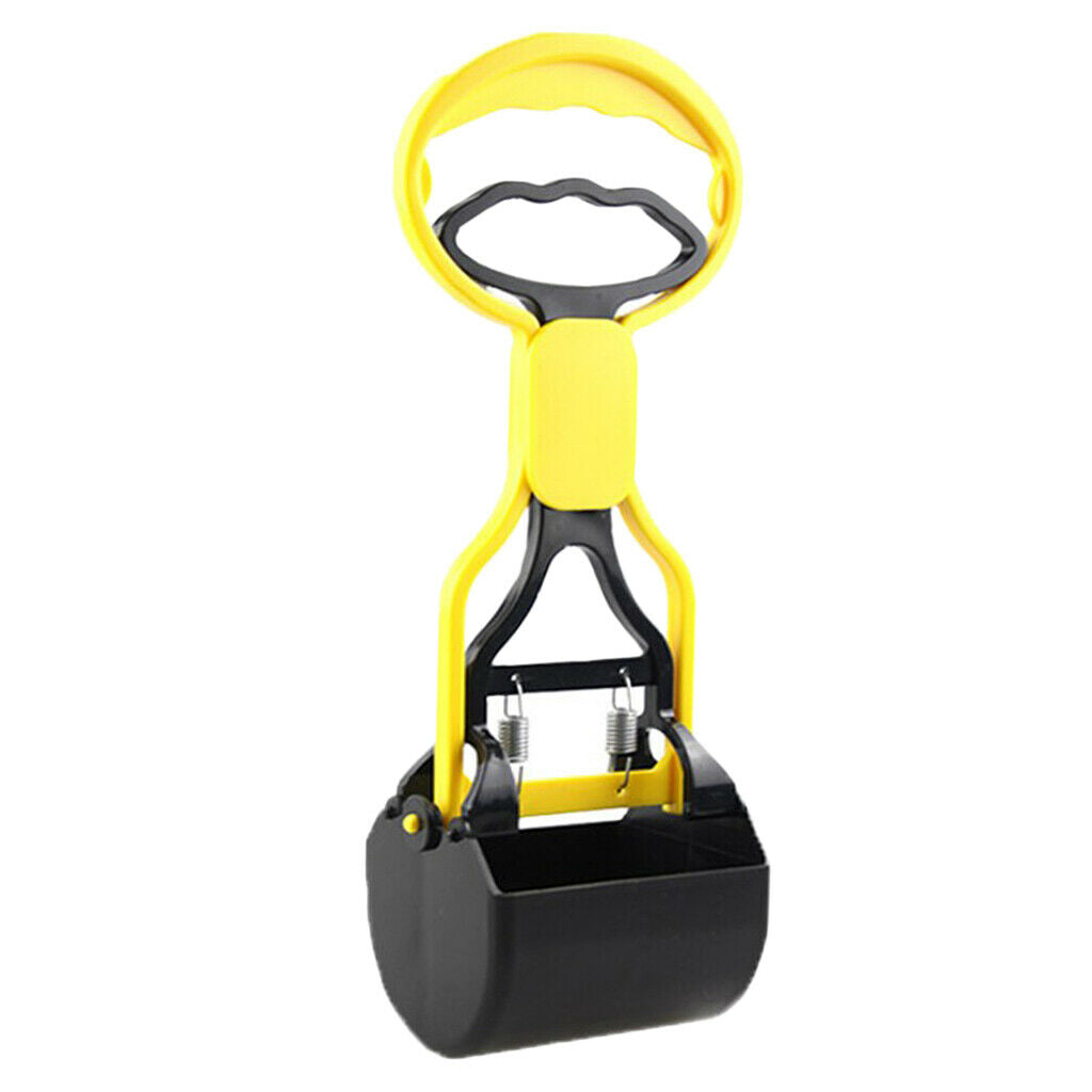 Portable Dog Poop Scooper Long-handle Pet Litter Remover Purple/Yellow