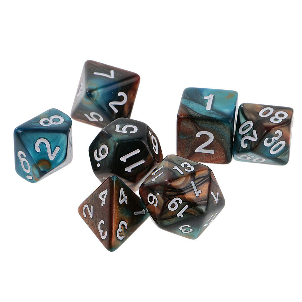 28 Polyhedral Finger Pieces for  RPG Game