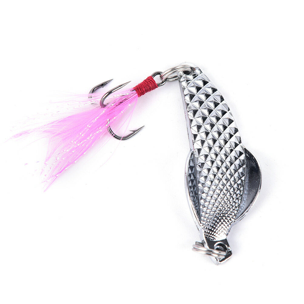 Sliver Metal Sequins Fishing LureSpoon Lure NoiseHard BaitHook FishingTack.l8