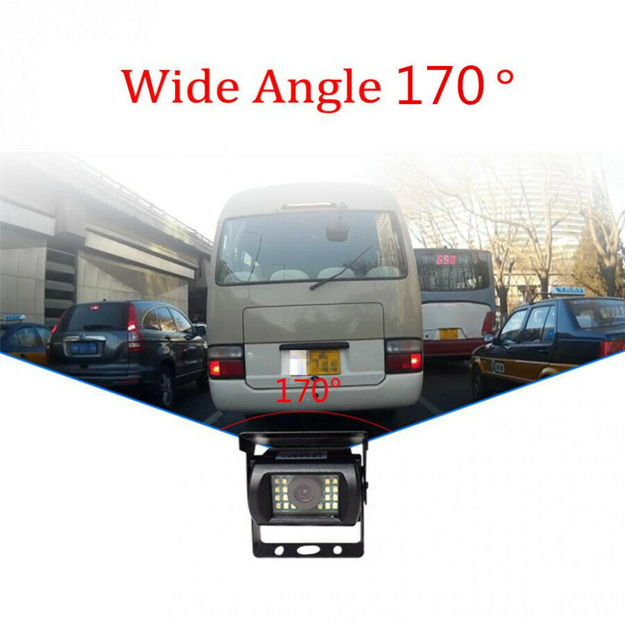 Car BUS Truck Van Rear View Camera Waterproof Anti-Shock 24 LED Nights Look