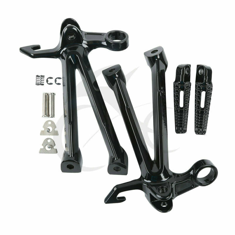 Rear Footrest Foot Pegs Bracket Set Fit For SUZUKI GSXR1000 2007-2008 Black