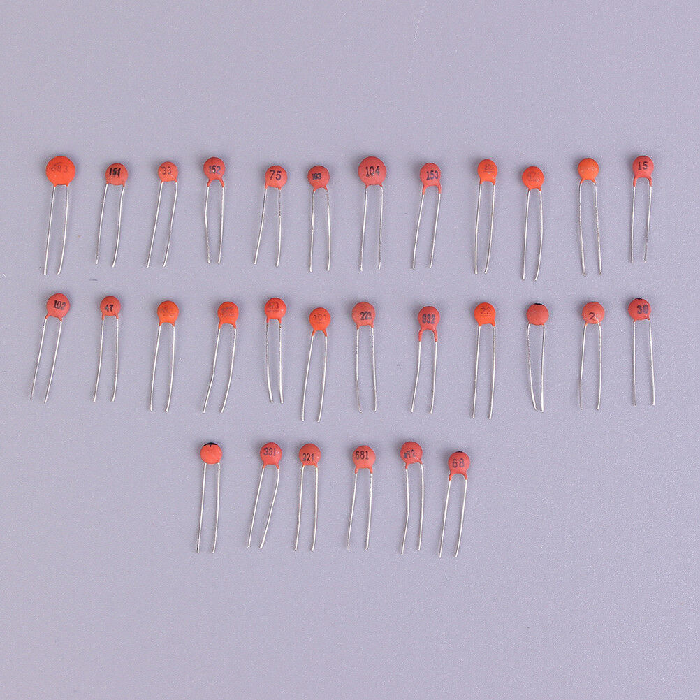 300pcs 30Values 2pf-0.1UF Ceramic Capacitor Assorted kit Assortment SetH WF