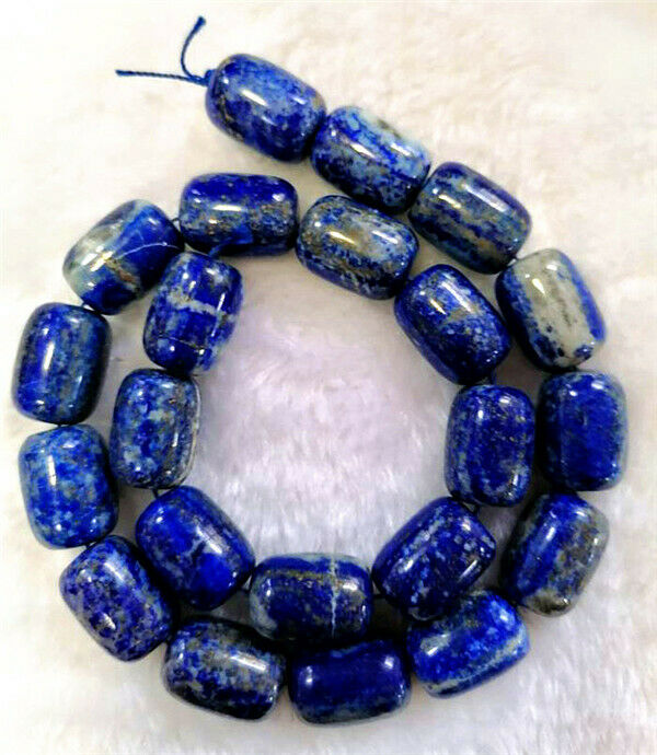 1 Strand 18x13mm Natural Blue Lapis Lazuli Barrel Loose Beads 15.5inch HH756