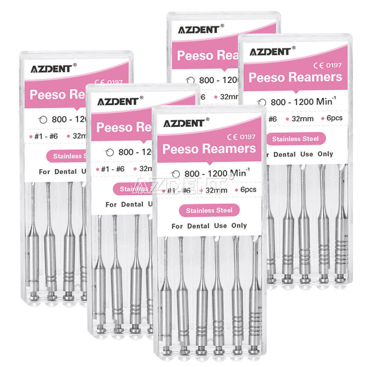 10 XDental Endo Engine Use Stainless Steel Peeso Reamers /Gates Drill 32mm 1#-6#