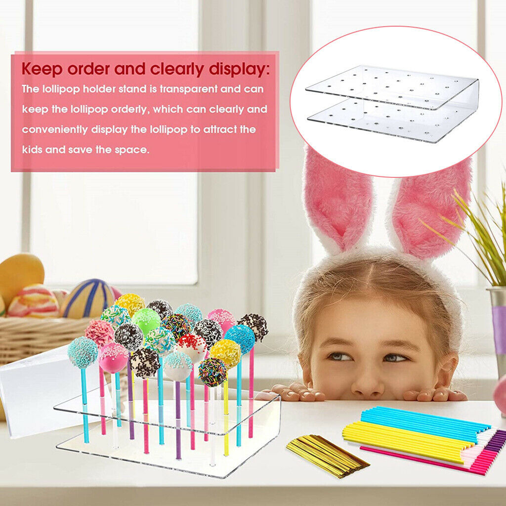 20 Holes Acrylic Lollipop Stand Cake   Stand Rack for Wedding Party, Birthday