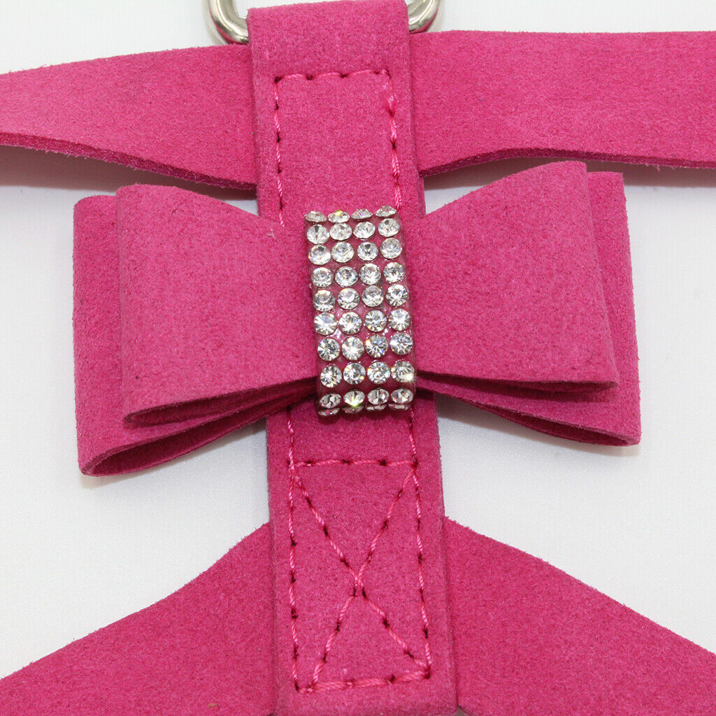 HP052 Adjustable Pet Dog Vest Harness Puppy Leash Training Collar Rose Red-M