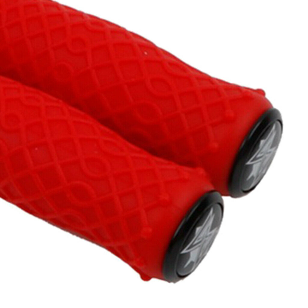 Silicone Anti-slip Bicycle Handlebar Grips Scooter Handle Bar Overgrip Red