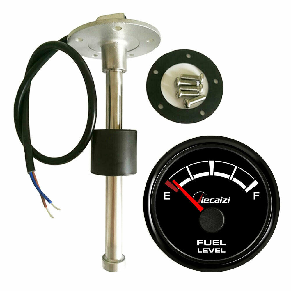 fuel level gauge with sender 73-10ohms 9-32V for car truck marine blue backlight