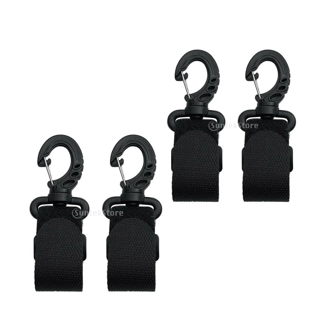 4x Deluxe Kayak Paddle Clips Boat Holder Strap Retainer Webbing Accessories
