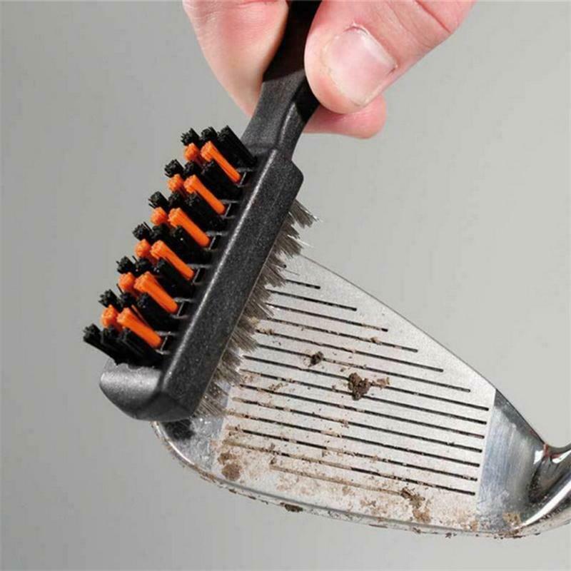 Golf Club Brush Golf Portable Dual Sided Handle Groove Cleaner Cleaning Brush