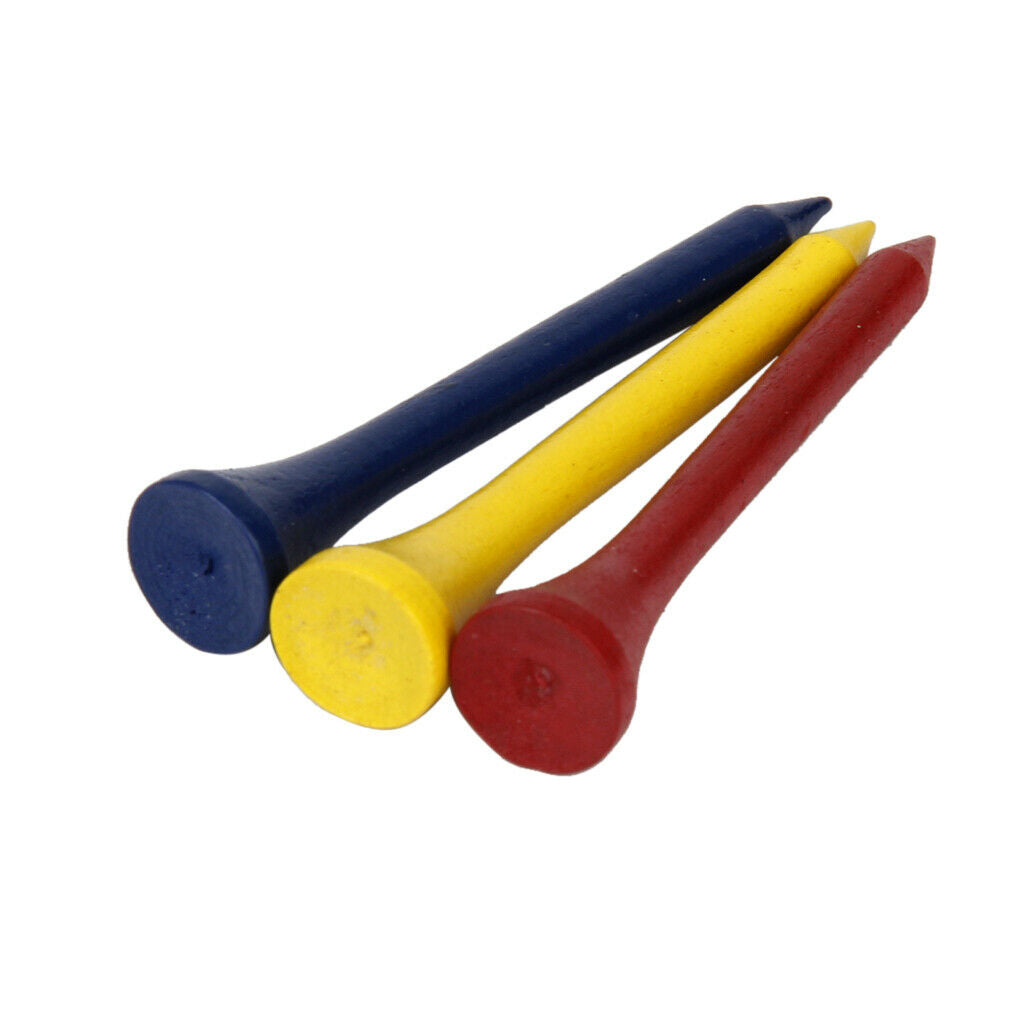 200x Mixed Color Wooden Wood Golf Tees 54mm Golfer Aid Tool Accessories 54mm