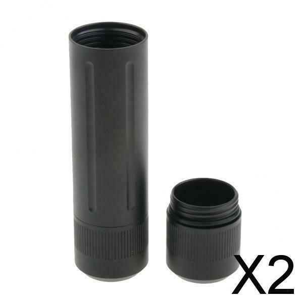 2X Aluminum Pill Holder Outdoor Sealed Waterproof Container Storage Leak Proof