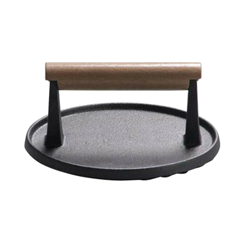 Heavy-duty Round Burger BBQ Grill Press Cooking Utensil for Pan Oven Skillet