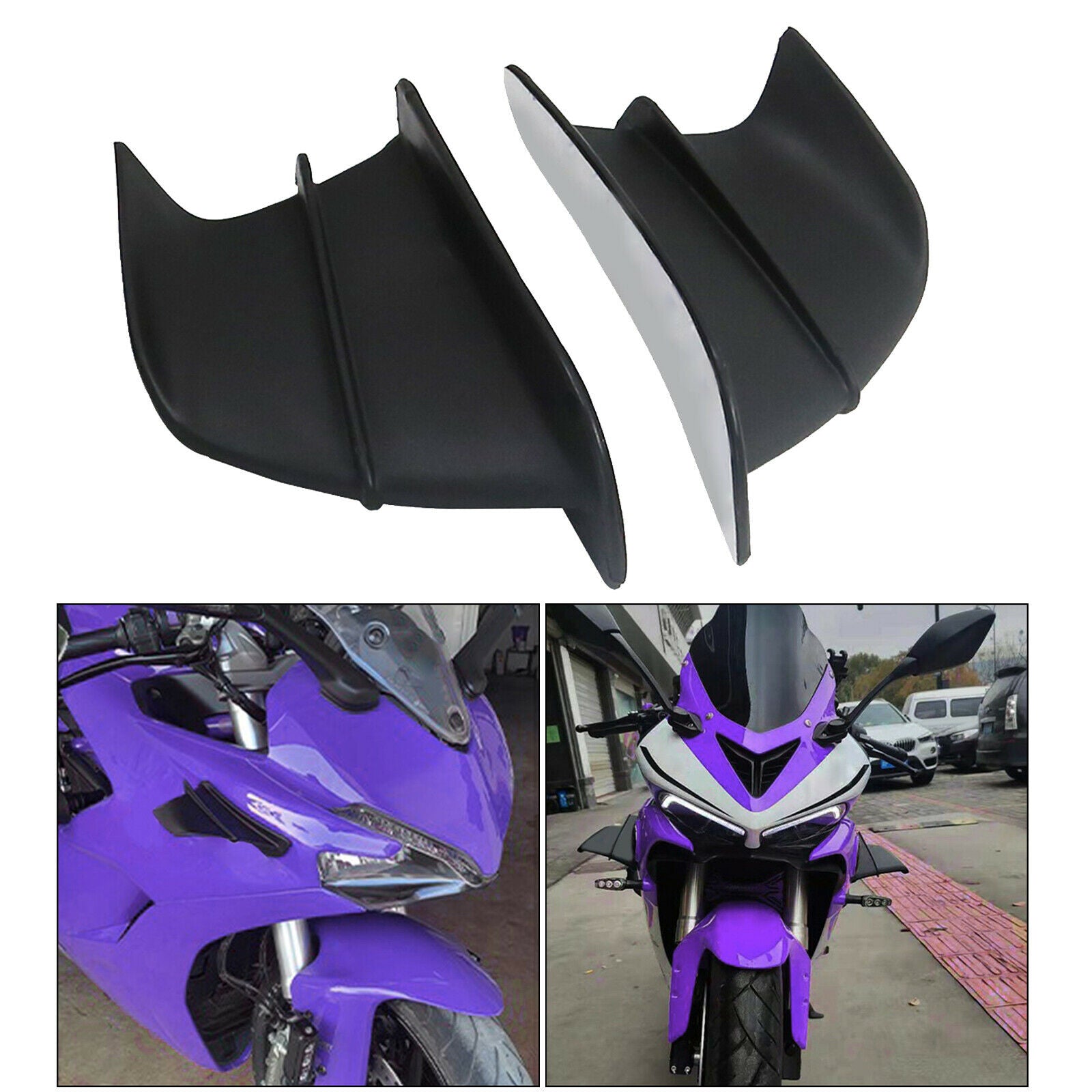 2 X Motorcycle Winglet Pasted Aerodynamic Wing Kit For Yamaha BWS RS JOG JOE