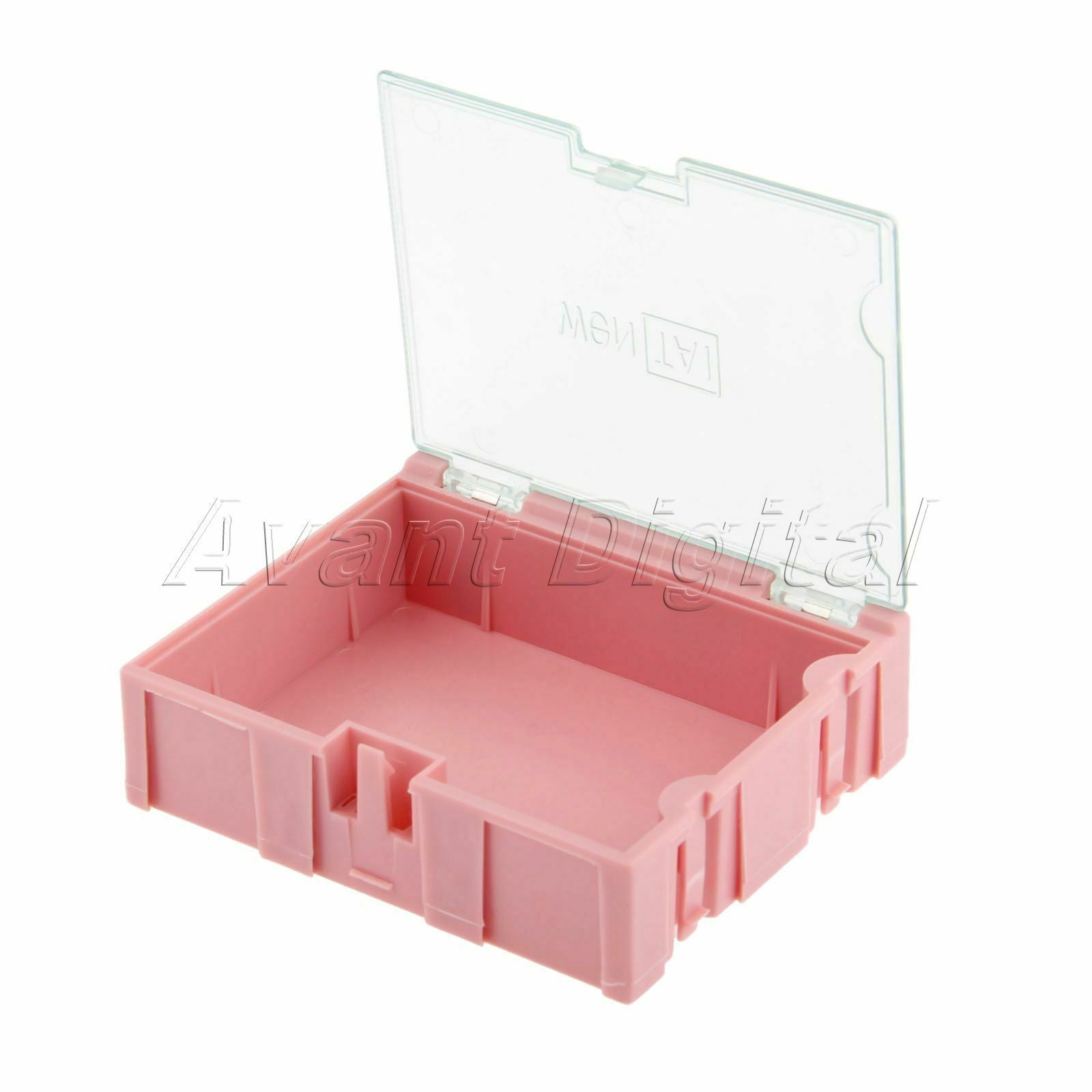 Brand New 2Pcs Pink Anti-Static Part Storage Electronic SMT SMD Component Box