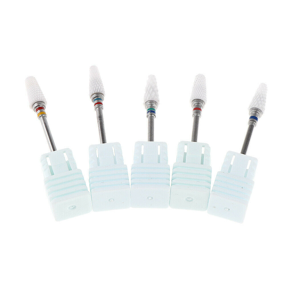 5x 3/32 "Professional Ceramic Nail Drill Cuticle Clean Tools Set